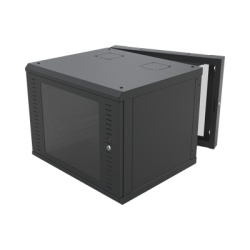 LINKEDPRO BY EPCOM SR-1912-GAP-V4 Gabinete Abatible de Pared (Con Marco Trasero) con Rack 19" de 12 Unidades. Ventana de Cristal Templado.