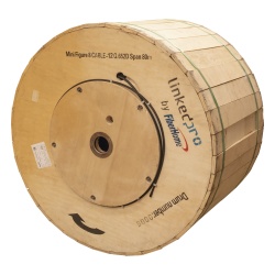 LINKEDPRO BY FIBERHOME OC-FIG8-12C/4KM Carrete de 4 Kilometros de Fibra Optica Aerea Mini Figura 8 G.652D Monomodo de 12 Hilos Exterior Span 80 Loose Tube