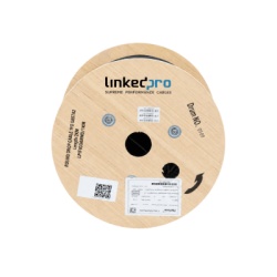 LINKEDPRO LP-FIG0-ARMD/1KM Cable Drop FTTH / Fibra Monomodo G.657.A2 / 1 km / Tubo Acero Inoxidable / 3 mm / Autosoportado Aéreo
