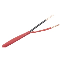 LINKEDPRO LP218-FIRE Alambre de Alarma contra Incendios - Bobina de 305 Metros (1000 Pies): 2 x 18 AWG Rojo Tipo FPLR (UL) FT4 Ideal para Sistemas de Deteccion y Evacuacion de Incendios