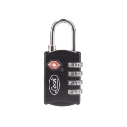 LOCK SYS-54CA Candado de Combinacion Maletero Negro TSA / Medida 30 mm/ / Nivel de seguridad 3 / Discos Programables.