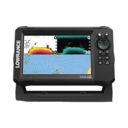 LOWRANCE 000-16311-001 Eagle-7 ecosonda en pantalla horizontal IPS de 7 pulgadas incluye transductor skimmer 50/200 kHz