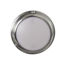 LUMITEC 101097 Luz led marina tipo domo con activacion tactil emite luz de color blanco y azul de 244 lumenes para uso exterior e interior fabricado bajo norma de proteccion IP68.