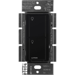 LUTRON CASETA WIRELESS PD5SDVBL Interruptor de pared inalambrico on/off de 2 botones 5 A para LED/CFL voltaje dual 120/277 V sin cable neutro compatible con control Pico y sensores Radio Powr Savr
