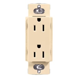 LUTRON ELECTRONICS CAR15IVS Tomacorriente receptaculo convencional 120V 15A color blanco.