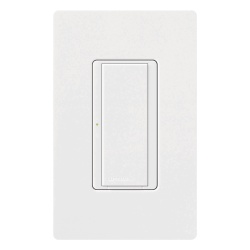 LUTRON ELECTRONICS MA-S8AM-WH-S Interruptor electronico Maestro de encendido y apagado para iluminacion y ventilador 120 V 8 A unipolar o multilocalizacion con hasta 9 accesorios color blanco