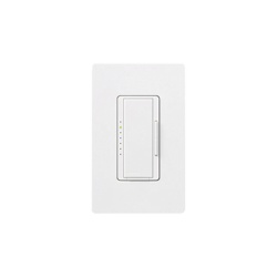 LUTRON ELECTRONICS MAELV-600-WH-S Atenuador de pared Maestro de 600 W para bajo voltaje electronico (ELV) incandescente y halogeno 120 V unipolar o multilocacion con accesorios MA-R color blanco