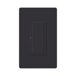 LUTRON ELECTRONICS MRF2S8SDVMN Interruptor inalambrico Maestro Wireless de 8 A 120-277 V no requiere neutro apto para ventilador de 1/10 HP en 120 V color Midnight compatible con Vive y controles Pico