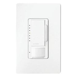 LUTRON ELECTRONICS MSCLOP153MWH Atenuador de pared con sensor de ocupacion y vacancia Maestro 120 V 600 W incandescente/halogeno y 150 W LED/CFL regulables unipolar o multilocalizacion blanco