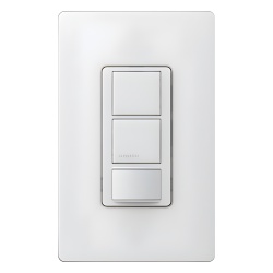 LUTRON ELECTRONICS MSOPS6DDVSW Apagador Maestro con sensor de ocupacion/vacancia PIR doble circuito para luz y ventilador 120-277 V