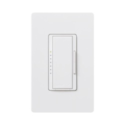 LUTRON ELECTRONICS RRDPROWH Atenuador de pared Maestro RF PRO de 120 V 250 W en LED o 500 W incandescente fase seleccionable y neutro opcional para RadioRA 2 RA2 Select y RadioRA 3
