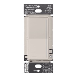 LUTRON ELECTRONICS RRSTPRONTP (RadioRa3) Atenuador tactil Sunnata Dimmer PRO color taupe requiere cable neutro / soporta 250W LED