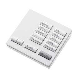 LUTRON ELECTRONICS RRT10RLSW Botonera de Sobremesa Portatil SeeTouch 10 Botones Retroiluminada Programe Escenas Diferentes en Cada Boton.