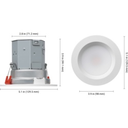 LUTRON RADIORA 3 RRLCD4WHTW Downlight LED Empotrable / 4 Pulgadas Canless / 800 lm / 8.5 W / CCT 1800K-4000K / Dimming 0.1%-100% / Clear Connect Type X - Img 2