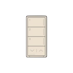 LUTRON RADIORA 3 RRSTHN3RLLA (RadioRa3) Botonera Sunnata Blanco 3 escenas y 2 botones subir/bajar para Radio RA3 programe escenas diferentes en cada boton.