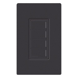 LUTRON RADIORA 3 RRSTHN4BMN Botonera de pared Sunnata con 4 botones de escena retroiluminada acabado Midnight para RadioRA 3 - Img 2