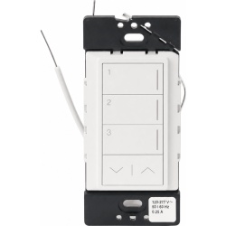 LUTRON RADIORA 3 RRSTW3RLSW Teclado inalambrico Sunnata RF de 3 botones con subir/bajar para escenas de iluminacion sistema RadioRA 3