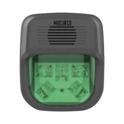 MACURCO - AERIONICS HS-G-HORN Sirena Estrobo Color Verde Para Paneles y Detectores Macurco