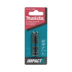 MAKITA A-96659 Punta phillips # 2 de 2? (51mm) impact-x punta ph2 blister con 2 piezas.