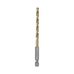 MAKITA D-23911 Broca hexagonal de acero A.V. de 3/16? con recubrimiento de titanio con entrada de 1/4"