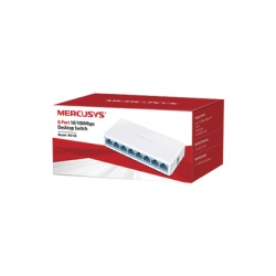 Mercusys MS108 Switch NO Administrable / Para escritorio / 8 puertos 10/100 Mbps / Diseno Compacto / Plug and Play