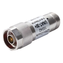 MINI CIRCUITS UNAT-30 Atenuador en Linea de 30 dB 0.5 Watt Max. CD-6 GHz Conectores N Macho-Hembra.