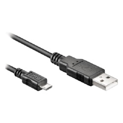 NEXMOSPHERE CA-UD5B Cable Nexmosphere Nano / USB-A a Micro USB / Split 2.5 mm DC / 1.2 m (3.9 ft) / Negro / Comunicacion y Alimentacion