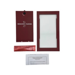 NOTIFIER AFAWS-KS Puerta con cerradura para estacion telefonica de bomberos de montaje en superficie acabado rojo esmaltado