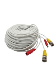 OEM OEM2680002 TCE LMG-BNC20W - Cable Armado para Video y Energia 20m BNC Macho y Alimentacion DC Color Blanco Ideal para Instalaciones de CCTV