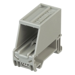 PANDUIT CADIN1IG Adaptador de 1 Puerto Para Conectores Tipo Mini-Com Montaje en Riel Din Estandar de 35 mm (1.38 pulgadas) Color Gris Internacional