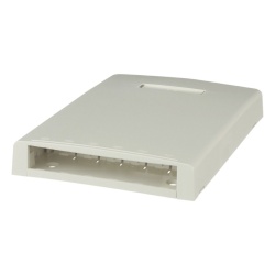PANDUIT CBXF6IW-AY Caja de Montaje en Superficie con Accesorio para Resguardo de Fibra Optica para 6 Modulos Mini-Com Color Blanco Mate