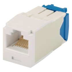 PANDUIT CJ6X88TGWH Conector Jack RJ45 Estilo TG Mini-Com Categoria 6A de 8 Posiciones y 8 Cables Color Blanco