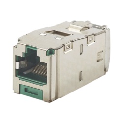 PANDUIT CJS6X88TGGRY Conector Jack RJ45 Blindado Estilo TG Mini-Com Categoria 6A de 8 Posiciones y 8 Cables Color Verde