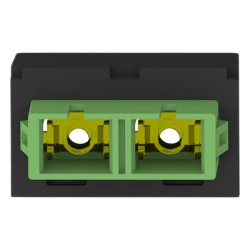 PANDUIT CMDAGSCZBL Modulo Acoplador SC/APC Duplex para Fibra Optica Monomodo OS1/OS2 Tipo Mini-Com Color Negro