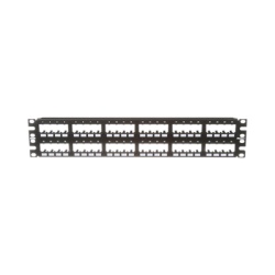 PANDUIT CPP48FMWBLY Panel de Parcheo Modular Mini-Com (Sin Conectores) Plano de Instalacion al Ras Sin Blindaje de 48 Puertos 2UR
