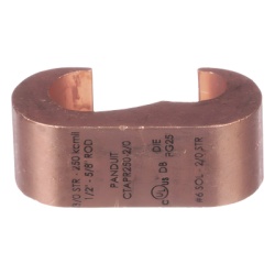 PANDUIT CTAPR250-2/0-L Conector de Compresión para Tierra / Estilo E / 3/0 AWG a 250 Kcmil / 36 kV / 90 °C / UL 486 / Direct Burial