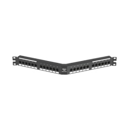 PANDUIT DPA24688TGY Panel de Parcheo de Impacto (110) Angulado Categoria 6 de 24 Puertos 1UR