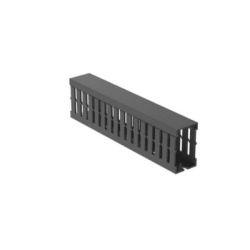 PANDUIT FC1X2LG2 Canaleta Ranurada de PVC con Tapa Tipo F 32 mm de Ancho 53.8 mm de Alto y 2 m de Largo Color Gris