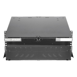 PANDUIT FCE4U Panel de Distribucion de Fibra Optica Acepta 12 Placas FAP o FMP Bandeja Deslizable e Inclinable Hacia Abajo Hasta 288 Fibras Color Negro 4UR