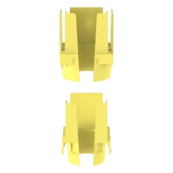 PANDUIT FIDT2X2LYL Tapa con 1 Salida a Tubo Corrugado de 1.5in (38mm) Para uso con Canaletas 2X2 FiberRunner? Color Amarillo