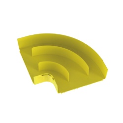 PANDUIT FRRA12X4LYL Angulo Recto a 90Âº Horizontal Para Canaletas FiberRunner? 12X4 Color Amarillo