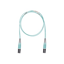 PANDUIT FX2ELLNLNSNM010 Jumper de Fibra Optica Multimodo 50/125 OM3 LC-LC Duplex LSZH (Cero Halogenos) Color Aqua 10 Metros (32.81 Pies)