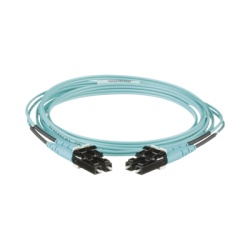 PANDUIT FX2ERLNLNSNM002 Jumper de Fibra Optica Multimodo 50/125 OM3 LC-LC Duplex OFNR (Riser) Color Aqua 2 Metros (6.56 Pies)