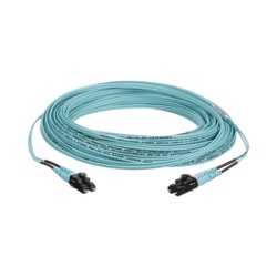 PANDUIT FX2ERLNLNSNM015 Jumper de Fibra Optica Multimodo 50/125 OM3 LC-LC Duplex OFNR (Riser) Color Aqua 15 Metros (49.21 Pies)