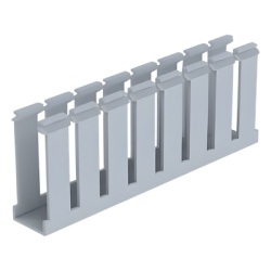 PANDUIT G1X1LG6 Canaleta Ranurada de PVC sin Tapa Tipo G 1.25 in de Ancho 3.12 in de Alto y 1800 mm de Largo Color Gris