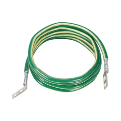PANDUIT GJ6240UH Jumper para Aterrizar Equipos 6 AWG con Terminal Doblada a 45 Grados y Terminal Recta Para Conexion a Tierra y Terminal Recta Para Equipos 1.8m de Largo