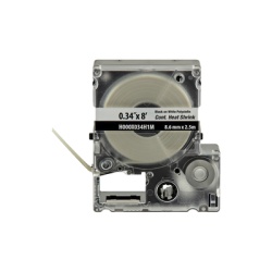 PANDUIT H000X034H1M Casete de Etiquetas de Poliolefina de Cinta Continua Tubo Termocontractil 8.6 mm (0.34 Pulgadas) de Ancho y 2.4 Metros (7.87 Pies) de Largo Para Cables de 1.5 a 4.8 mm (18-12 AWG)