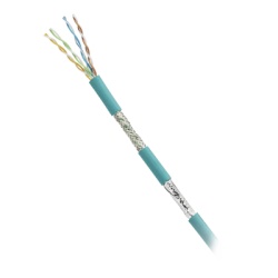 PANDUIT ISFCH5C04ATL-XG Bobina de Cable Blindado SF/UTP Categoria 5e de 4 Pares Uso Industrial con Resistencia al Aceite y Rayos UV Multifilar 24/7 (Flexible) Color Azul Cerceta Bobina de 305 Metros (