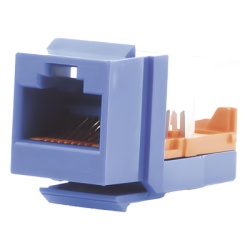 PANDUIT NK5E88MBUY Conector Jack Estilo Leadframe Tipo Keystone Categoria 5e de 8 Posiciones y 8 Cables Color Azul
