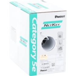 PANDUIT NUC5C04IG-ME Bobina de Cable UTP 305 Metros (1000 Pies) de Cobre NetKey Gris Claro Categoria 5e (24 AWG) PVC (CM) de 4 Pares